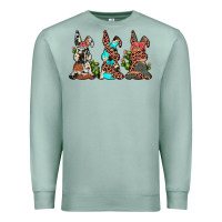 Seafoam leopard cowhide turquoise cactus bunny's Premium Sweatshirt - JahusDesignShop