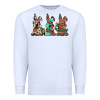 White leopard cowhide turquoise cactus bunny's Premium Sweatshirt - JahusDesignShop
