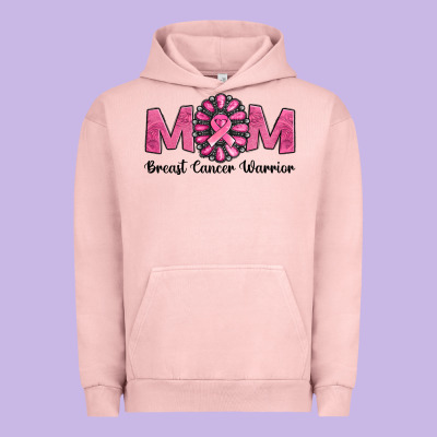 Breast Cancer Warrior Mom Urban Hoodie Designed By Nancycooperartshop