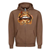 Chestnut melanin lips Zipper Hoodie - Zillion Design Studio