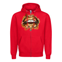 Red melanin lips Zipper Hoodie - Zillion Design Studio