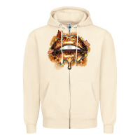 Sandshell melanin lips Zipper Hoodie - Zillion Design Studio