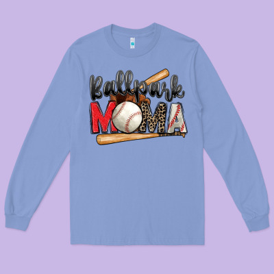 Ballpark Mama Baseball Long Sleeve Tee Designed By Zillion Design Studio