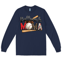 Navy ballpark mama baseball Long Sleeve Tee - Zillion Design Studio
