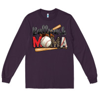 Plum ballpark mama baseball Long Sleeve Tee - Zillion Design Studio