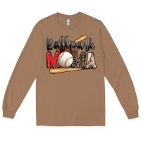 Toasted Coconut ballpark mama baseball Long Sleeve Tee - Zillion Design Studio