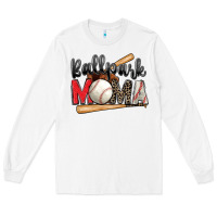 White ballpark mama baseball Long Sleeve Tee - Zillion Design Studio
