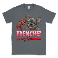Charcoal Heather my frenchie is my valentine Classic Tee - RanaPortraitStore