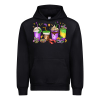 Black mardi gras coffee cups Urban Hoodie - MaliasSmallBusiness