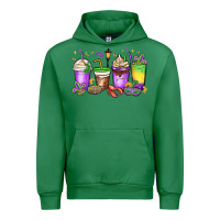Emerald mardi gras coffee cups Urban Hoodie - MaliasSmallBusiness