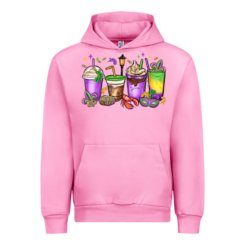 Mardi Gras Coffee Cups Urban Hoodie by MaliasSmallBusiness | Teevron
