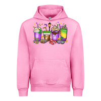 Fuchsia Pink mardi gras coffee cups Urban Hoodie - MaliasSmallBusiness