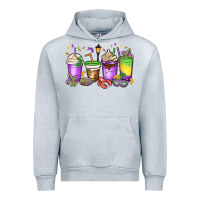 Heather Grey mardi gras coffee cups Urban Hoodie - MaliasSmallBusiness