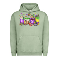 Pigment Oil Green mardi gras coffee cups Urban Hoodie - MaliasSmallBusiness
