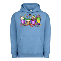 Pigment Pebble Blue mardi gras coffee cups Urban Hoodie - MaliasSmallBusiness