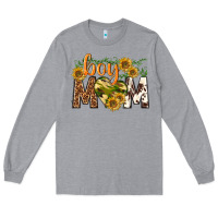 Heather Grey boy mom Long Sleeve Tee - texasbilliewilder