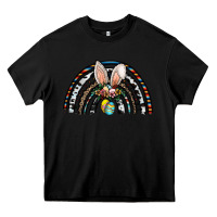 Black easter rainbow Heavy Core Tee - CowhideDigitalArt