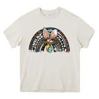 Cream easter rainbow Heavy Core Tee - CowhideDigitalArt