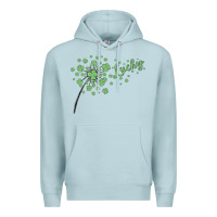 Blue Mist four leaf clover Premium Hoodie - MaliasSmallBusiness