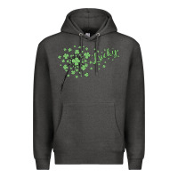 Charcoal Heather four leaf clover Premium Hoodie - MaliasSmallBusiness