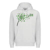 Dove Grey four leaf clover Premium Hoodie - MaliasSmallBusiness