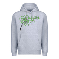 Heather Grey four leaf clover Premium Hoodie - MaliasSmallBusiness