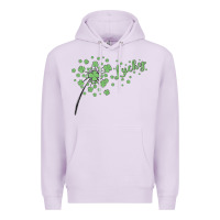 Lilac four leaf clover Premium Hoodie - MaliasSmallBusiness