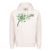 Pale Pink four leaf clover Premium Hoodie - MaliasSmallBusiness
