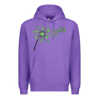 Purple four leaf clover Premium Hoodie - MaliasSmallBusiness