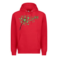 Red four leaf clover Premium Hoodie - MaliasSmallBusiness