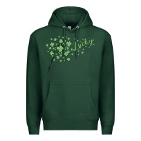 Sports Green four leaf clover Premium Hoodie - MaliasSmallBusiness