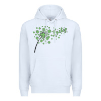 White four leaf clover Premium Hoodie - MaliasSmallBusiness