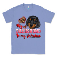 Colony Blue my dachshund is my valentine Classic Tee - RanaPortraitStore