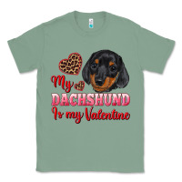 Sage my dachshund is my valentine Classic Tee - RanaPortraitStore
