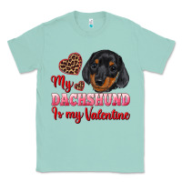 Seafoam my dachshund is my valentine Classic Tee - RanaPortraitStore