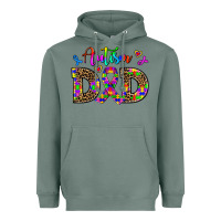 Sage rainbow colors autism dad Heavyweight Hoodie - AdoDesignShop