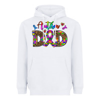 White rainbow colors autism dad Heavyweight Hoodie - AdoDesignShop