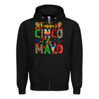 Black happy cinco de mayo Zipper Hoodie - Zillion Design Studio