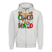 Dove Grey happy cinco de mayo Zipper Hoodie - Zillion Design Studio