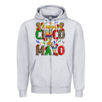 Heather Grey happy cinco de mayo Zipper Hoodie - Zillion Design Studio