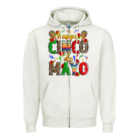 Oatmeal Heather happy cinco de mayo Zipper Hoodie - Zillion Design Studio