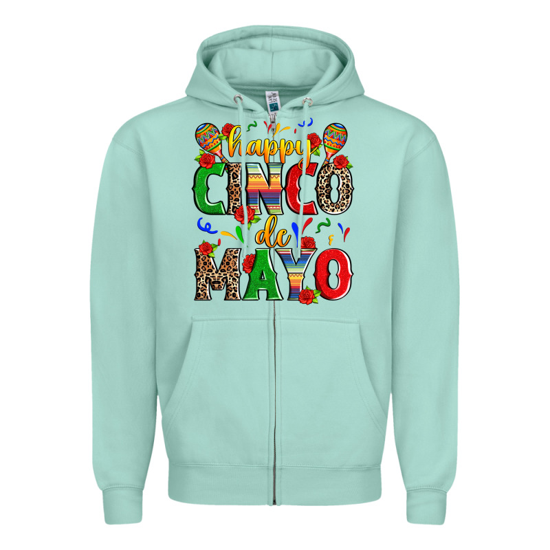 Happy Cinco De Mayo Zipper Hoodie by Zillion Design Studio | Teevron