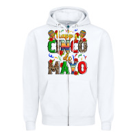 White happy cinco de mayo Zipper Hoodie - Zillion Design Studio