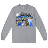 Heather Grey somebody's loud mouth volleyball mama Long Sleeve Tee - Zillion Design Studio