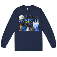 Navy somebody's loud mouth volleyball mama Long Sleeve Tee - Zillion Design Studio