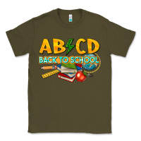 Army Green abcd back to school Classic Tee - texasbilliewilder