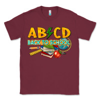 Burgundy abcd back to school Classic Tee - texasbilliewilder