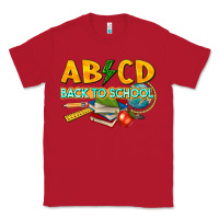 Red abcd back to school Classic Tee - texasbilliewilder