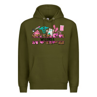 Army Green nurse custom name Premium Hoodie - AdoDesignShop