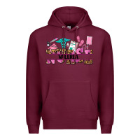 Burgundy nurse custom name Premium Hoodie - AdoDesignShop